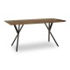 Anton 3 Wood And Iron Cross Base Dining Table 