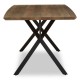 Anton 3 Wood And Iron Cross Base Dining Table 