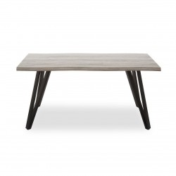 Anton 4 Grey Wood And Iron Base Dining Table 