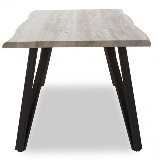 Anton 4 Grey Wood And Iron Base Dining Table 