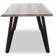Anton 4 Grey Wood And Iron Base Dining Table 