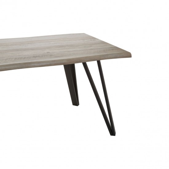 Anton 4 Grey Wood And Iron Base Dining Table 