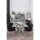 Stratus Rectangular Chrome And Glass Dining Table 