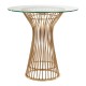 Moura Gold Finish Tubular Occasional Table