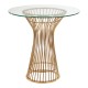Moura Gold Finish Tubular Occasional Table