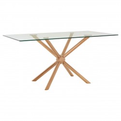 Gatsby Rose Gold Finish Rectangular Dining Table 