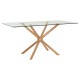 Gatsby Rose Gold Finish Rectangular Dining Table 