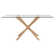 Gatsby Rose Gold Finish Rectangular Dining Table 