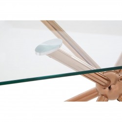 Gatsby Rose Gold Finish Rectangular Dining Table 