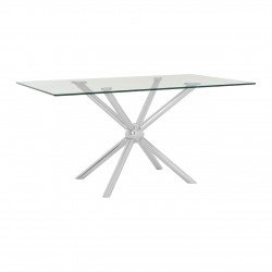 Gatsby Silver Finish Rectangular Dining Table 