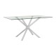 Gatsby Silver Finish Rectangular Dining Table 