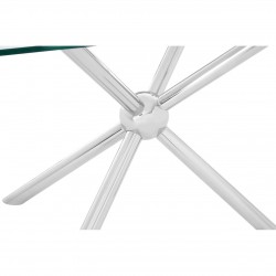 Gatsby Silver Finish Rectangular Dining Table 