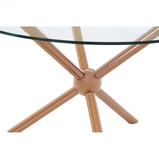 Gatsby Round Rose Gold Finish Dining Table 