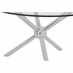 Gatsby Round Silver Finish Dining Table 