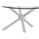 Gatsby Round Silver Finish Dining Table 