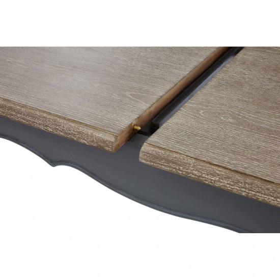Tuscany Washed Grey Wood Extendable Dining Table