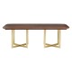 Rogano Luxe Geometric Walnut Dining Table 