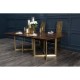 Rogano Luxe Geometric Walnut Dining Table 