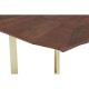 Rogano Luxe Geometric Walnut Dining Table 