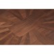 Rogano Luxe Geometric Walnut Dining Table 