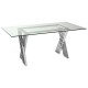 Albany Chrome And Glass Dining Table 