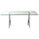 Albany Chrome And Glass Dining Table 