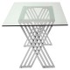 Albany Chrome And Glass Dining Table 