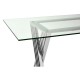 Albany Chrome And Glass Dining Table 