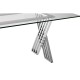 Albany Chrome And Glass Dining Table 
