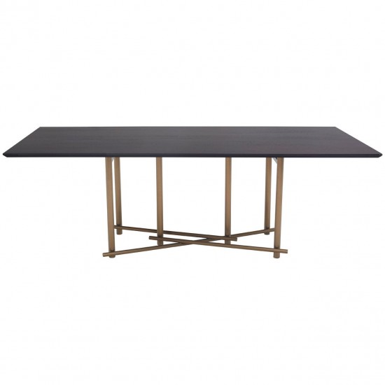 Rogano Luxe Deep Walnut Dining Table 
