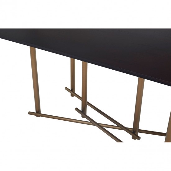 Rogano Luxe Deep Walnut Dining Table 