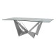 Stratus Angular Chrome Rectangle Dining Table