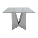Stratus Angular Chrome Rectangle Dining Table