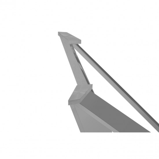 Stratus Angular Chrome Rectangle Dining Table