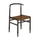 Shoreditch Dark Metal And Wood Dining Chair