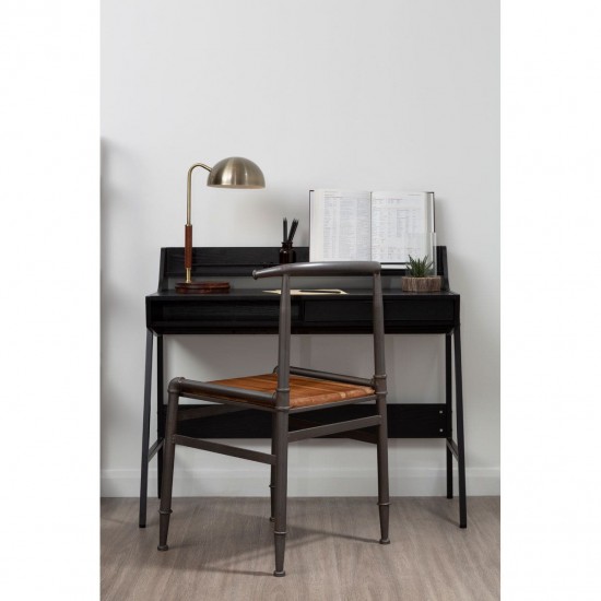 Shoreditch Dark Metal And Wood Dining Chair