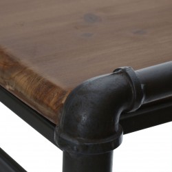 Shoreditch Dark Metal And Wood Dining Chair