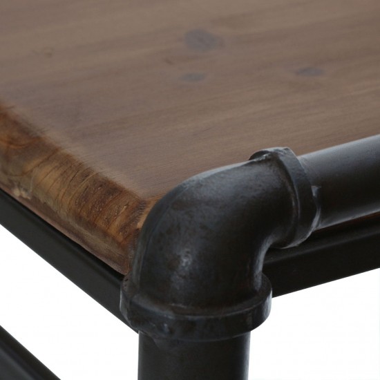 Shoreditch Dark Metal And Wood Dining Chair