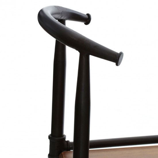 Shoreditch Dark Metal And Wood Dining Chair