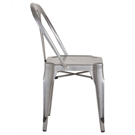Harlem Distressed Metallic Dining Chair