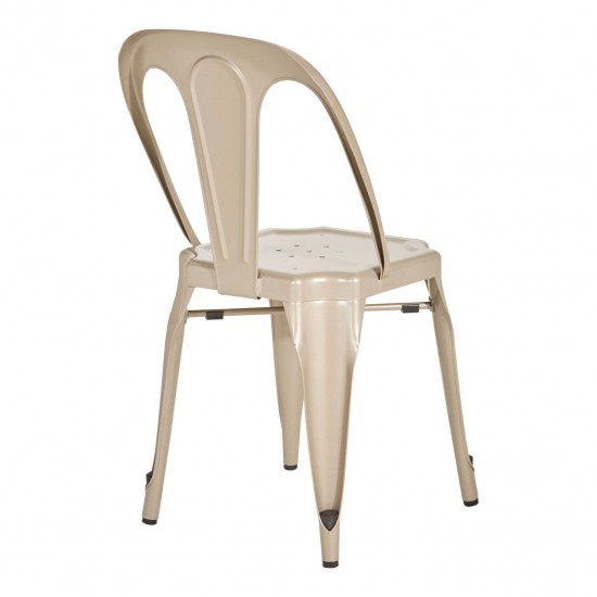 Harlem Distressed Champagne Metallic Dining Chair