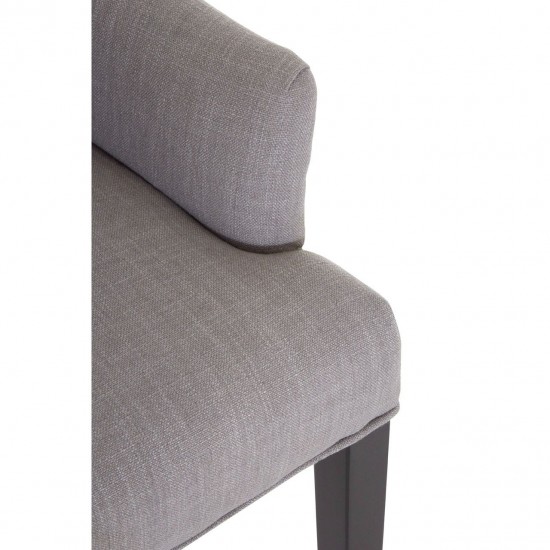 Edgbaston Grey Linen Buttoned Dining Chair