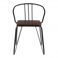 Shoreditch Deep Brown Metal Dining Chair