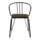Harlem Black Metal And Elm Wood Dining Chair