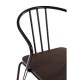 Harlem Black Metal And Elm Wood Dining Chair