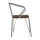 Harlem Metal And Elm Wood Dining Chair