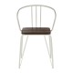 Harlem White Metal And Elm Wood Dining Chair
