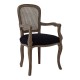 Tuscany Washed Grey Wood Dining Chair (with arms)