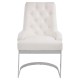 Belgravia Chrome And Ivory Velvet Dining Chair