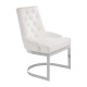Belgravia Chrome And Ivory Velvet Dining Chair